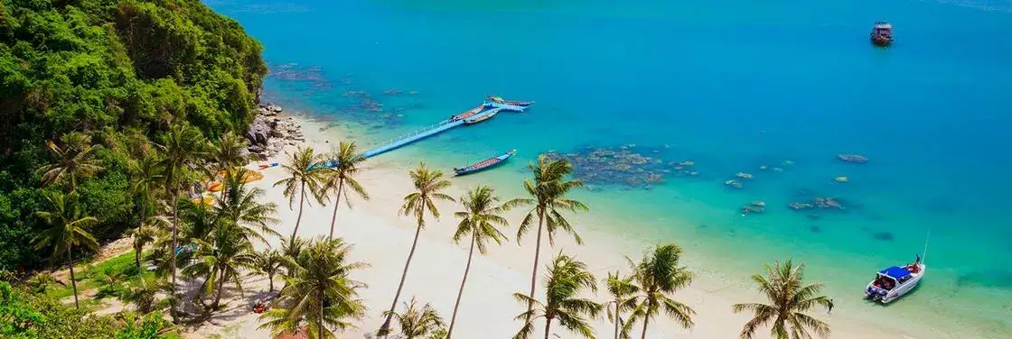 Inseln des Ang Thong Meeres-Nationalparks vom Aussichtspunkt auf Wua Ta Lap