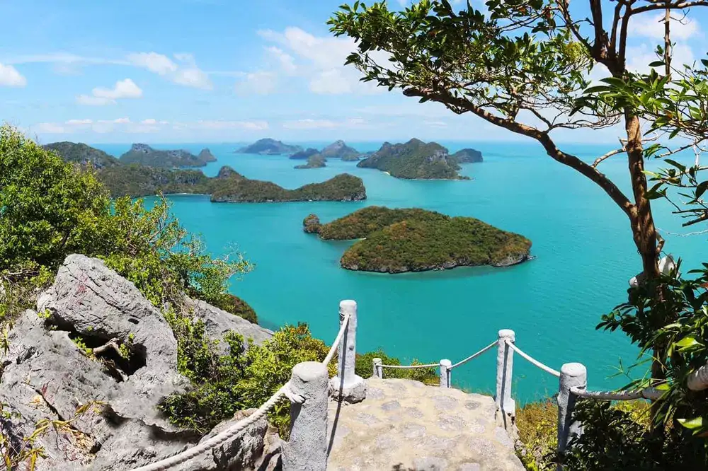 Islands of Ang Thong from the top of the viewpoint
