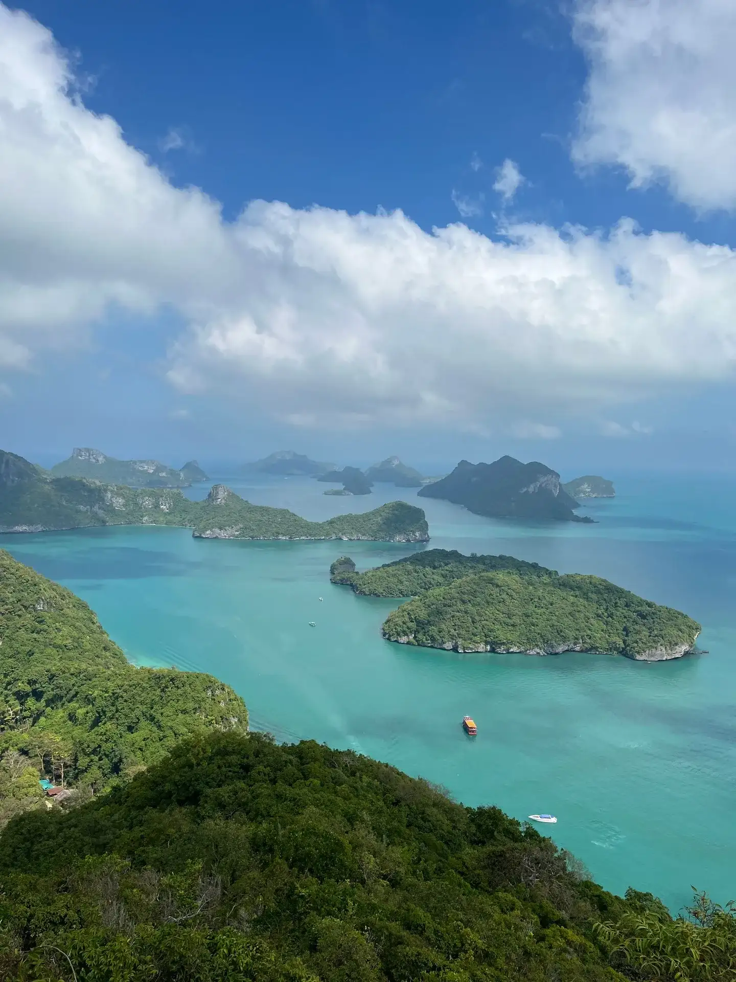 View from above over the islands of Mu Ko Ang Thong National Marine Park
